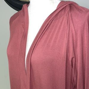 Long cardigan-Lysa Lou medium with pockets and a hood, great for fall